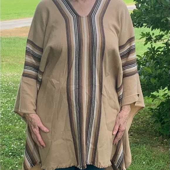 Nili Lotan wool blend poncho sweater one size New With Tags - Picture 3 of 16